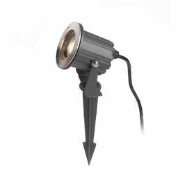 BLUESTAR lampa zewnętrzna reflektor gruntowy na klinie antracyt 230V GU10 35W IP65, okragły fi 9,5 cm H 13 cm - R13630