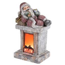 Figurka ceramiczna LED kominek 29 x 18,5 x 41 cm
