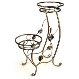 Kwietnik metalowy 95 cm złota patyna