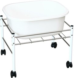 Brodzik do pedicure WHITE/STEEL + miska + 25 worków