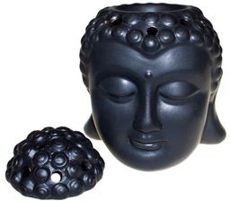 Głowa Buddy Kominek Zapachowy Ceramiczny, Czarny