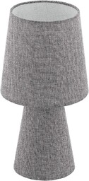 EGLO CARPARA lampa stołowa wysokość 34 cm, tekstylna, 5,5 W, szara