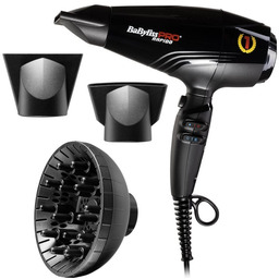 BaByliss PRO Rapido, suszarka do włosów z silnikiem bezszczotkowym Ferrari 2200W, dyfuzor, BAB7000IE