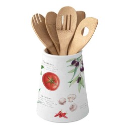 PORCELANOWY POJEMNIK z ZESTAWEM PRZYBORÓW KUCHENNYCH - Home