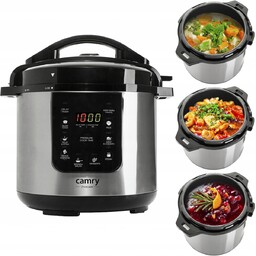 Szybkowar Elektryczny 8 Automatycznych Programów Pressure Cooker 6L
