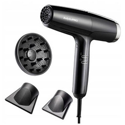 BaByliss Pro Falco Suszarka 2000W B. Cicha, Czarno-Srebrna, BAB8550BE
