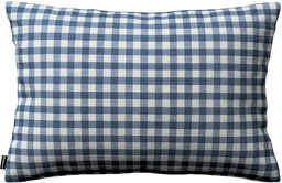 Poszewka Kinga na poduszkę prostokątną, granatowo-biała kratka (1,5x1,5cm), 60 x 40 cm, Quadro
