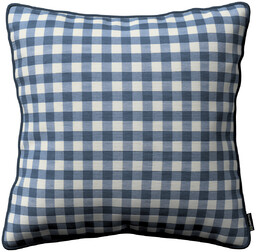 Poszewka Gabi na poduszkę, granatowo-biała kratka (1,5x1,5cm), 45 x 45 cm, Quadro