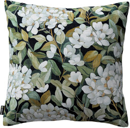 Poszewka Kinga na poduszkę, jasne kwiaty na czarnym tle, 43 x 43 cm, Botanic Viscose
