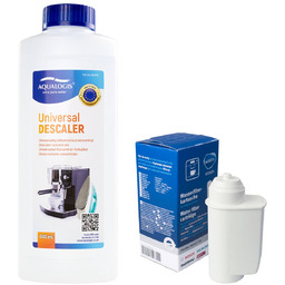 Zestaw Philips - Filtr Philips Intenza+ CA6702, Uniwersalny Odkamieniacz 500ml