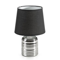 Eurofirany Lampa dekoracyjna 18x28 Amela 01 czarna srebrna