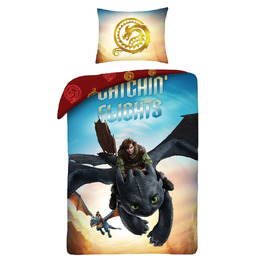 Pościel dziecięca Jak Wytresować Smoka 140 x 200 cm Halantex mikrofibra