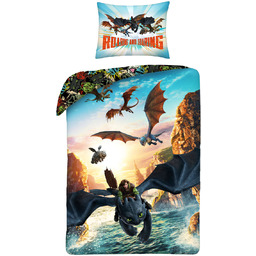Pościel dziecięca Jak Wytresować Smoka 140 x 200 cm Halantex mikrofibra