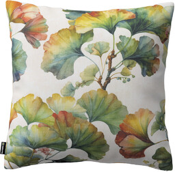 Poszewka Kinga na poduszkę, wielobarwne kwiaty na białym tle, 50 x 50 cm, Botanic Viscose