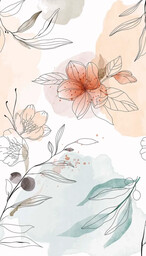 Fototapeta mural kwiaty Grandeco Orom 2 A72701 159x280 cm