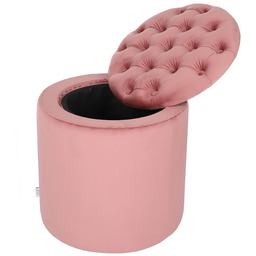 Pufa Vinci Round Chesterfield, okrągła, otwierana, ze schowkiem, ozodbna, do salonu