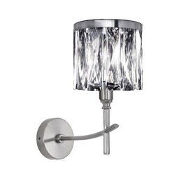 Eurofirany Lampa ścienna kinkiet Krystal 1 25x13x30 srebrna 01