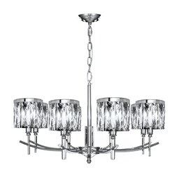 Eurofirany Lampa wisząca sufitowa Krystal 1 75x150 srebrny 02