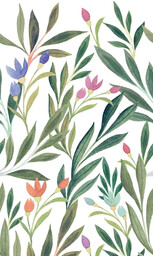 Fototapeta mural wzór roślinny Grandeco Orom 2 A72801 159x280 cm