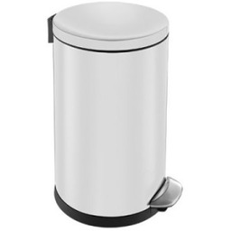 Kosz pedałowy top Silent Luna, pojemność 3 l, metalowy, biały