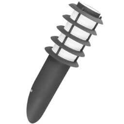 Polux Zewnętrzny kinkiet skośny Serena 315113 pochodnia szary