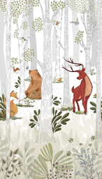 Fototapeta dla dzieci królestwo zwierząt Grandeco Orom 2 A73301 159x280 cm