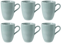 Seltmann Beat Relief Color Glaze 350ml Niebieski Zestaw kubków