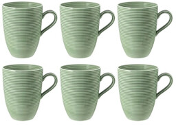 Seltmann Beat Relief Color Glaze 350ml Zielony Zestaw kubków