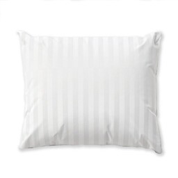 Detexpol Poszewka bawełniana 70x80 na zakład 20 cm Adamaszkowa pasek 2 cm biała hotelowa PC