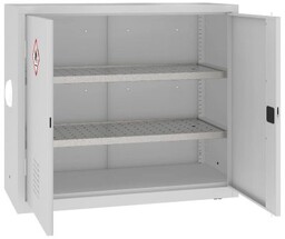 Szafka metalowa na chemikalia z anemostadem i ociekaczami MSW 112 5 24PA