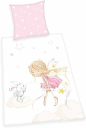 Herding Komplet pościeli, bawełna, różowa, 70 x 90 cm, 140 x 200 cm