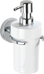 WENKO Vacuum-Loc  dozownik mydła Capri - dozownik mydła w płynie Pojemność: 0,33 l, cynkowy odlew ciśnieniowy, 8 x 17 x 13 cm, chrom