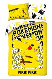 Pościel dziecięca Pokemon 140 x 200 Halantex 100% bawełna Pikachu
