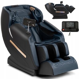 Fotel Masujący Wypoczynkowy z Masażem Relax Nowoczesny Granatowy VX MAX