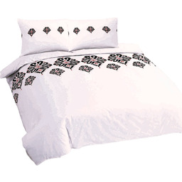 Matex Pościel bawełniana 160x200 parzenica biała czarna góralska R23 Ranforce