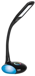 Activejet Nowoczesna lampka na biurko wielokolorowa RGB LED VENUS RGB czarna z funkcją oświetlenia nocnego