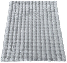 Profeos Szary prostokątny dywan 3D rabbit W4-R96