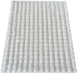 Profeos Biały puszysty dywan rabbit 3D C1-P10