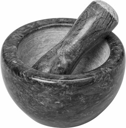 Kamienny moździerz kuchenny 14 x 8 cm, szary