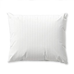 Detexpol Poszewka bawełniana 50x70 na zakład 20 cm Adamaszkowa pasek 1 cm biała hotelowa PC