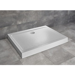 Radaway Doros D Compact Stone Biały brodzik z obudową i strukturą 90x80cm akrylowy SDRD9080-05-04S