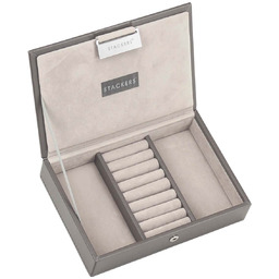 Stackers Pudełko na biżuterię z pokrywką (brązowoszary) Mini Classic