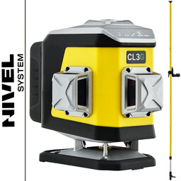 Nivel System Laser krzyżowy CL3G + Tyczka rozporowa 3,6m LP-36