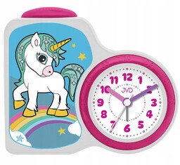Kolorowy Czytelny Budzik Dziecięcy Jednorożec Jvd SRP163.2 Cichy Mechanizm