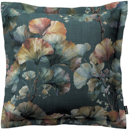 Poszewka Mona na poduszkę, liście miłorzębu na granatowym tle, 45 x 45 cm, Botanic Viscose