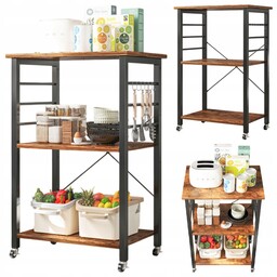 Szafka Mobilna Na Kółkach Rustykalna Stolik Śniadaniowy Wózek Kuchenny