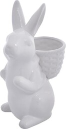 FIGURKA CERAMICZNA ZAJĄCZEK Z KOSZYKIEM H-27 CM