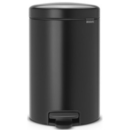 BRABANTIA Kosz na śmieci z pedałem 113741 NewIcon ciche zamykanie, odporny na rdzę 12L Czarny Zyskaj