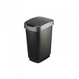 Rotho Kosz na śmieci TWIST 25L czarno/srebrny