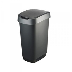 Rotho Kosz na śmieci TWIST 50L czarno/srebrny